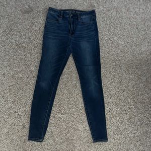 Blue skinny jeans